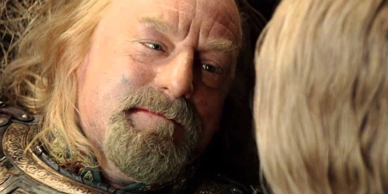 Theoden dying on the battlefield