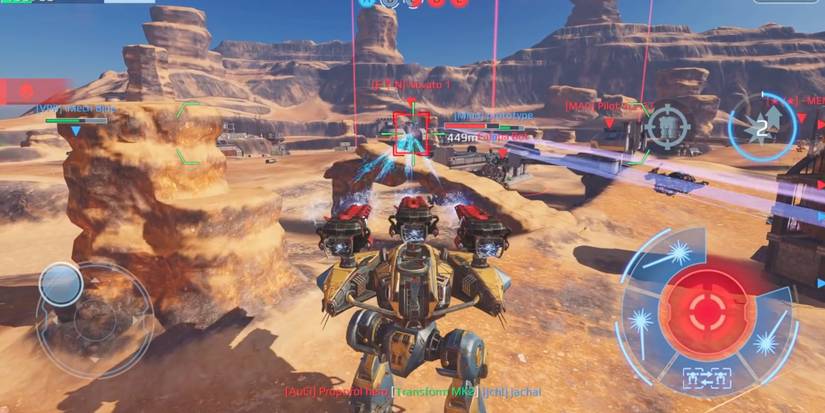 Titan Weapons in War Robots - Gendarme - Player hits enemies at long-range