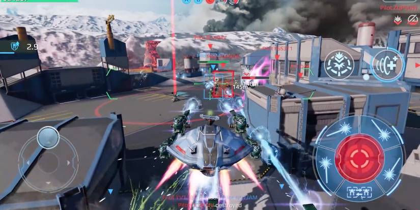 Titan Weapons in War Robots - Krait - Player shoots players from mid-air