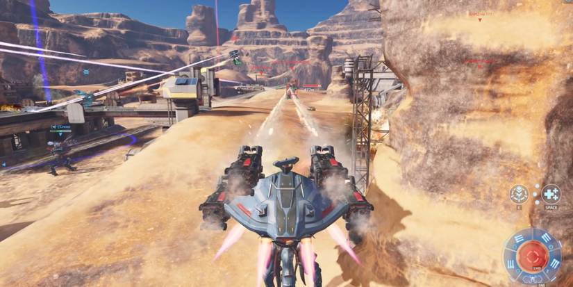 Titan Weapons in War Robots - Rupture - Player hunts enemies from mid-air