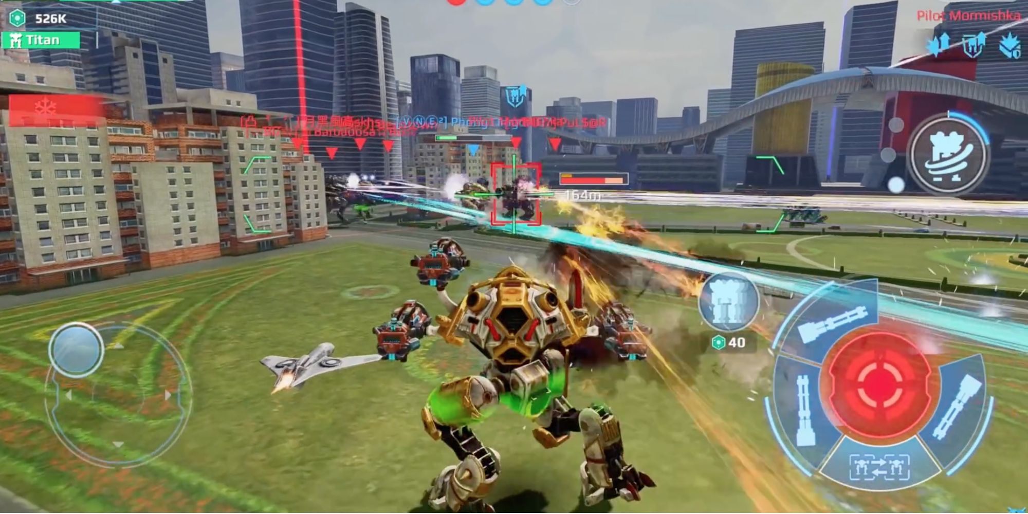 Titans in War Robots - Feature - Player engages enemy in mid-range combat