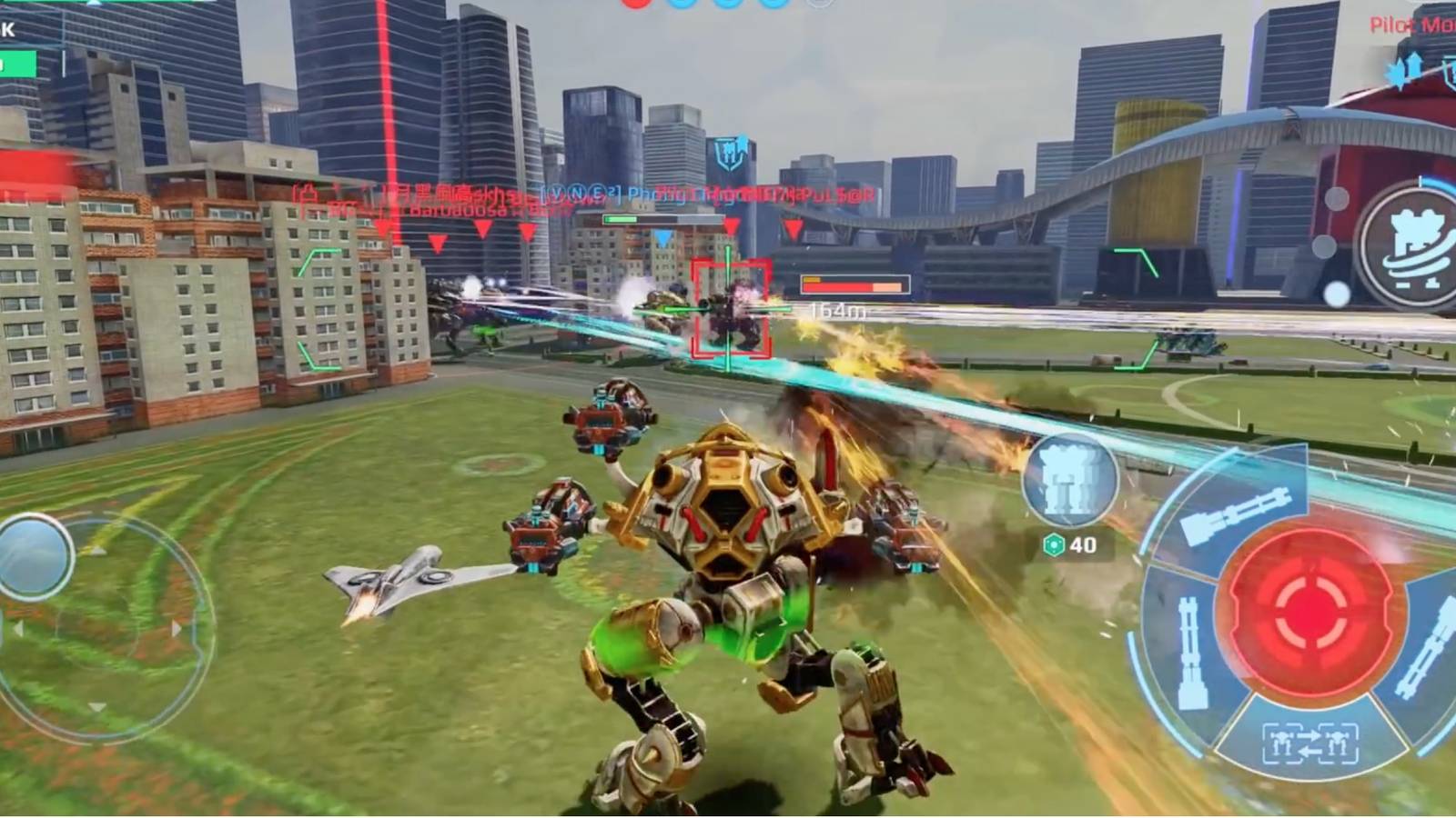 Titans in War Robots - Feature - Player engages enemy in mid-range combat