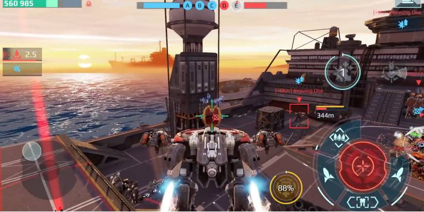 Titans in War Robots - Luchador - Player fight multiple enemies at once