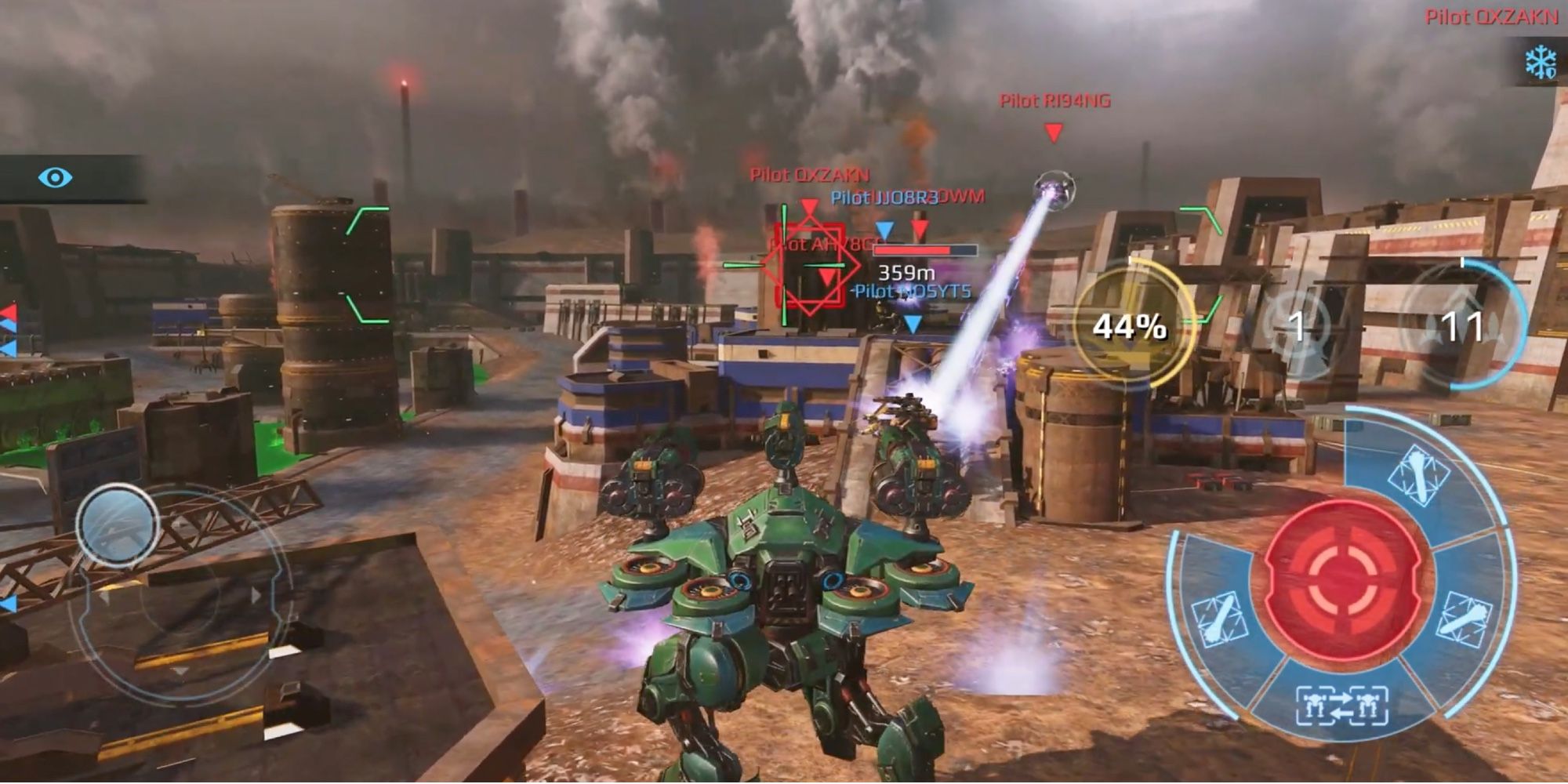 Titans in War Robots - Murometz - Player fights Light and Medium robots