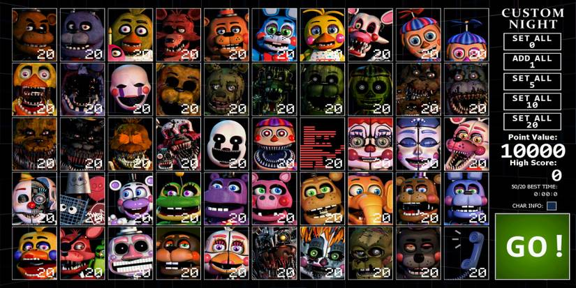 Ultimate Custom Night starting screen