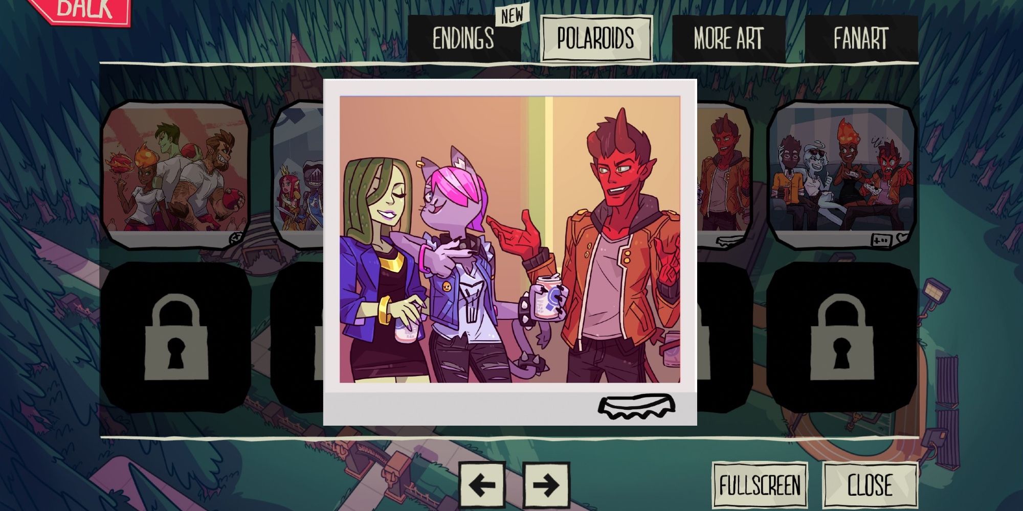 Underrated Visual Novels - Monster Prom - Player going through pictures in the game