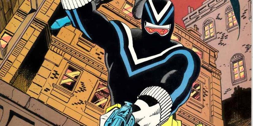 Vigilante jumping off a roof Cropped