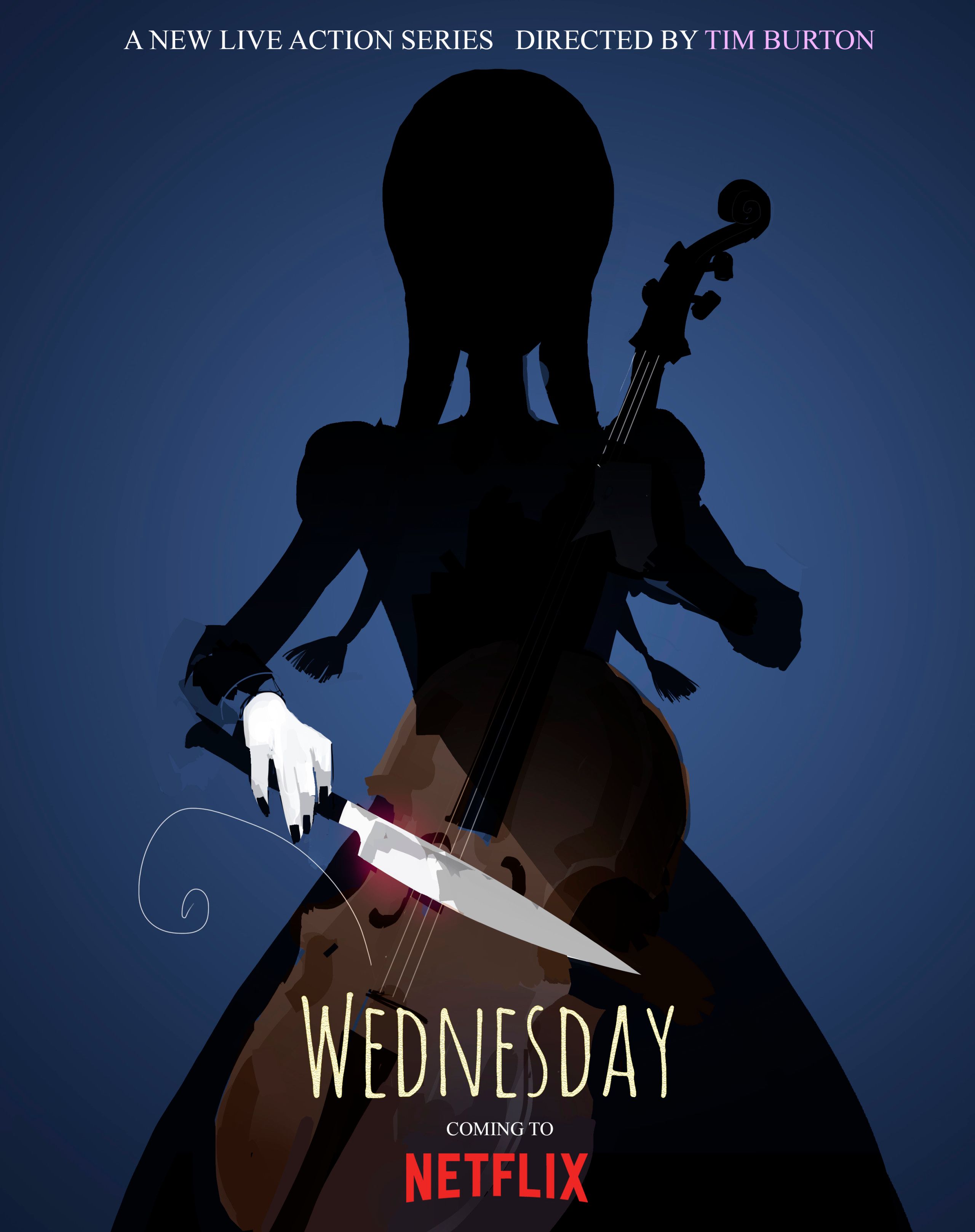 Wednesday Teaser Poster Jenna Ortega Addams Family