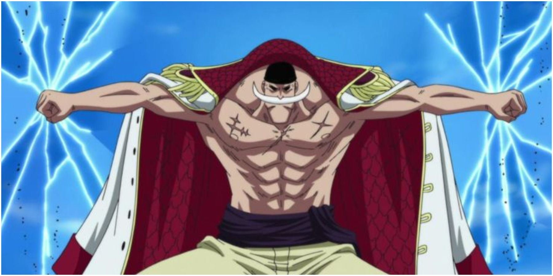 One Piece Whitebeard veroorzaakt trillingen in de lucht