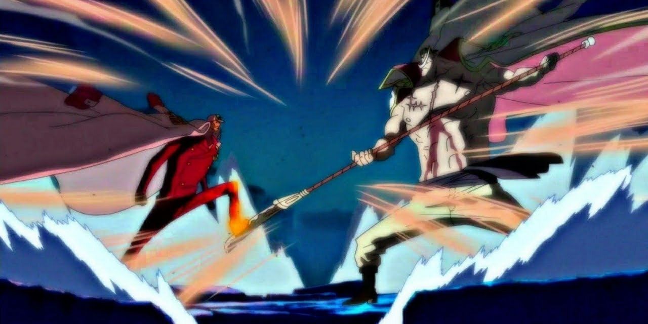 One Piece Barbablanca se enfrenta a Akainu