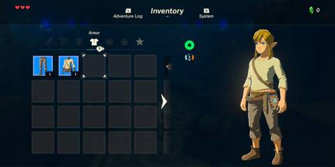 Worn Set in Legend of Zelda Breath of the Wild
