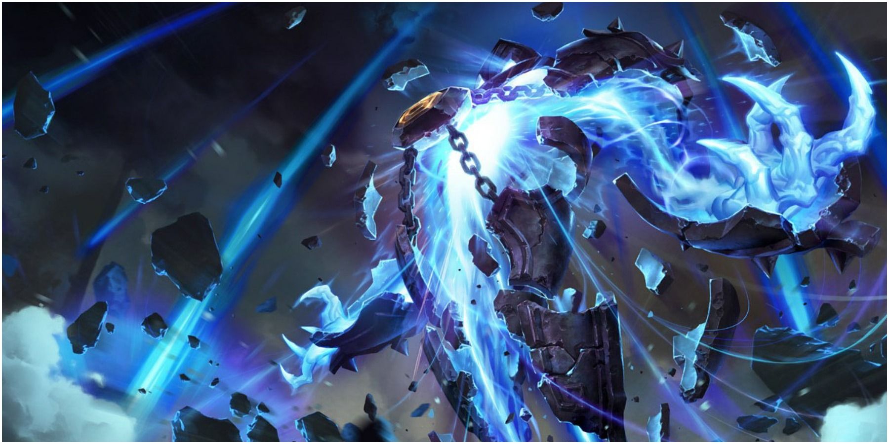 Xerath Charging His Energy For An Attack in his League of Legends splash art