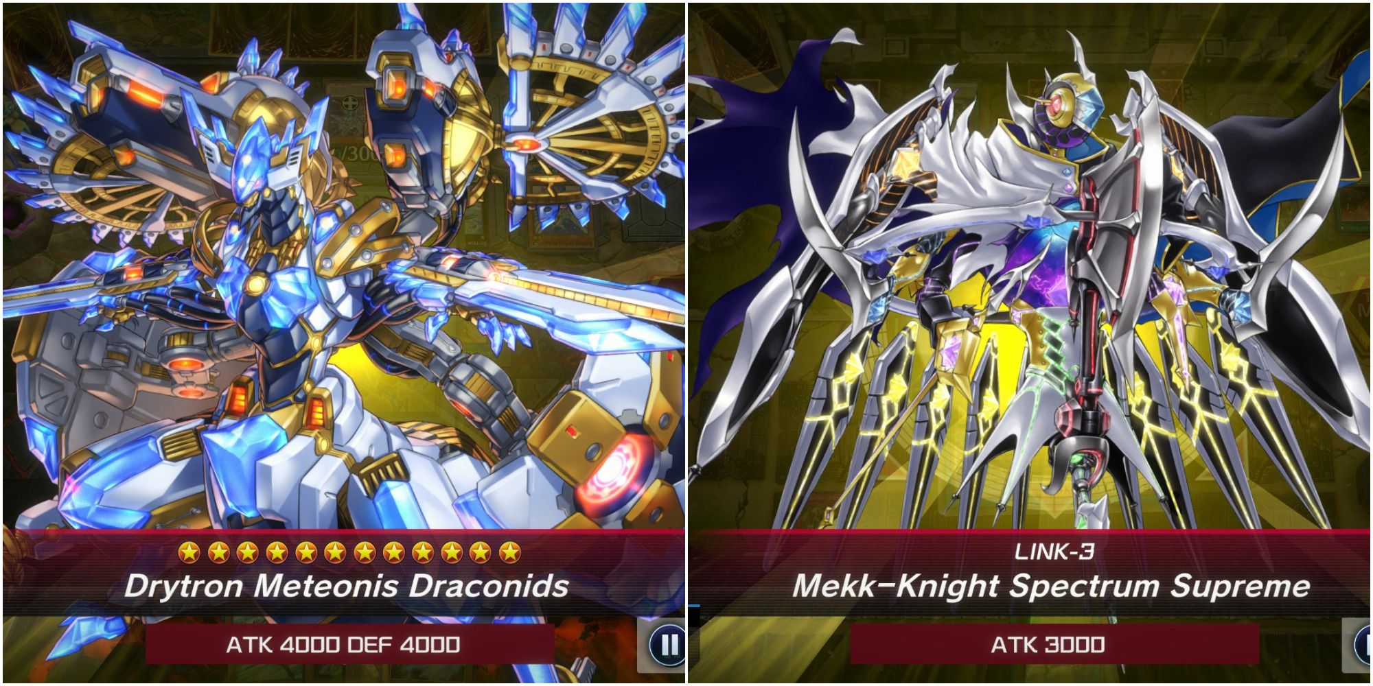 YGO Master Duel Drytron and Mekk-Knight Boss Monsters Being Summoned