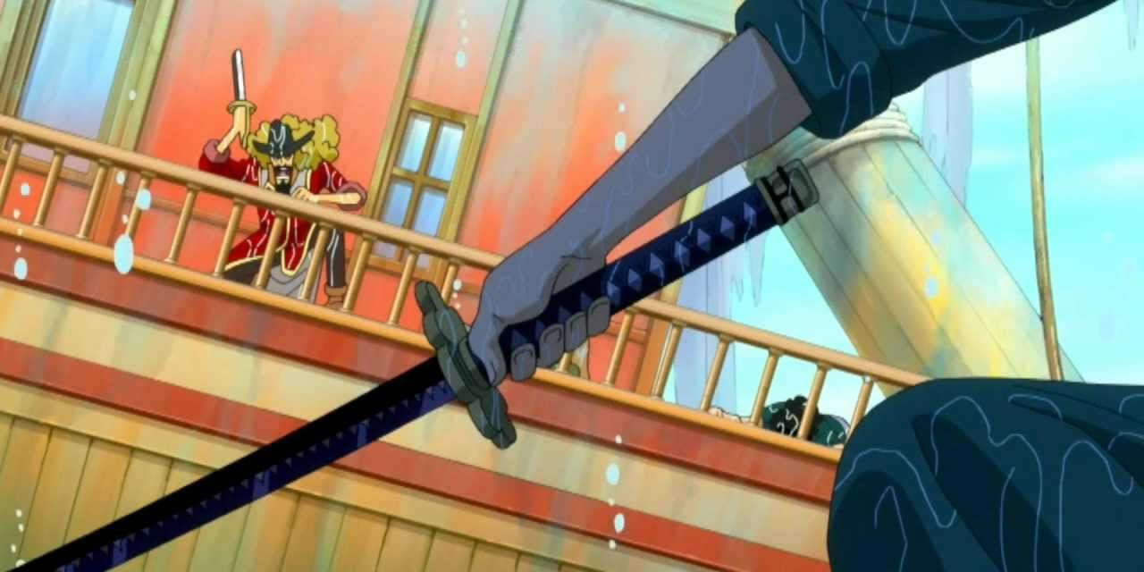 One Piece Zoro cuts down galleon