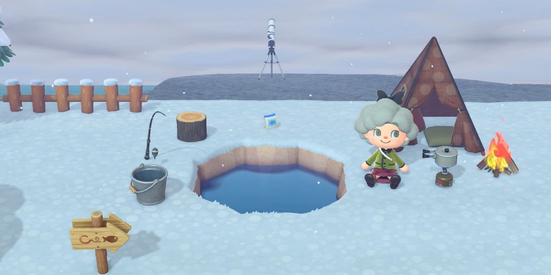 animal crossing ice fishing feature