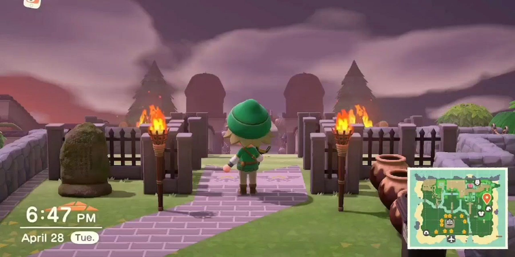 animal crossing new horizons hyrule castle feature