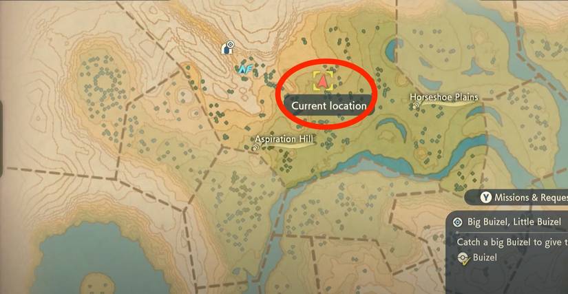 aspiration hill pokemon legends arceus map