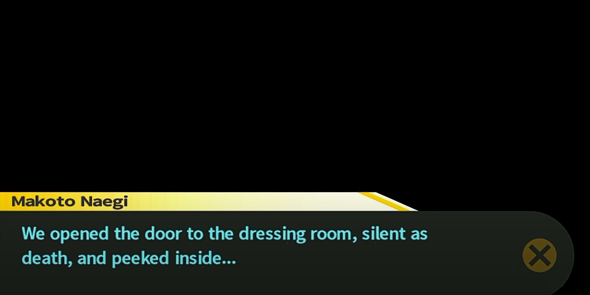 Makoto's dialogue before entering the bath house