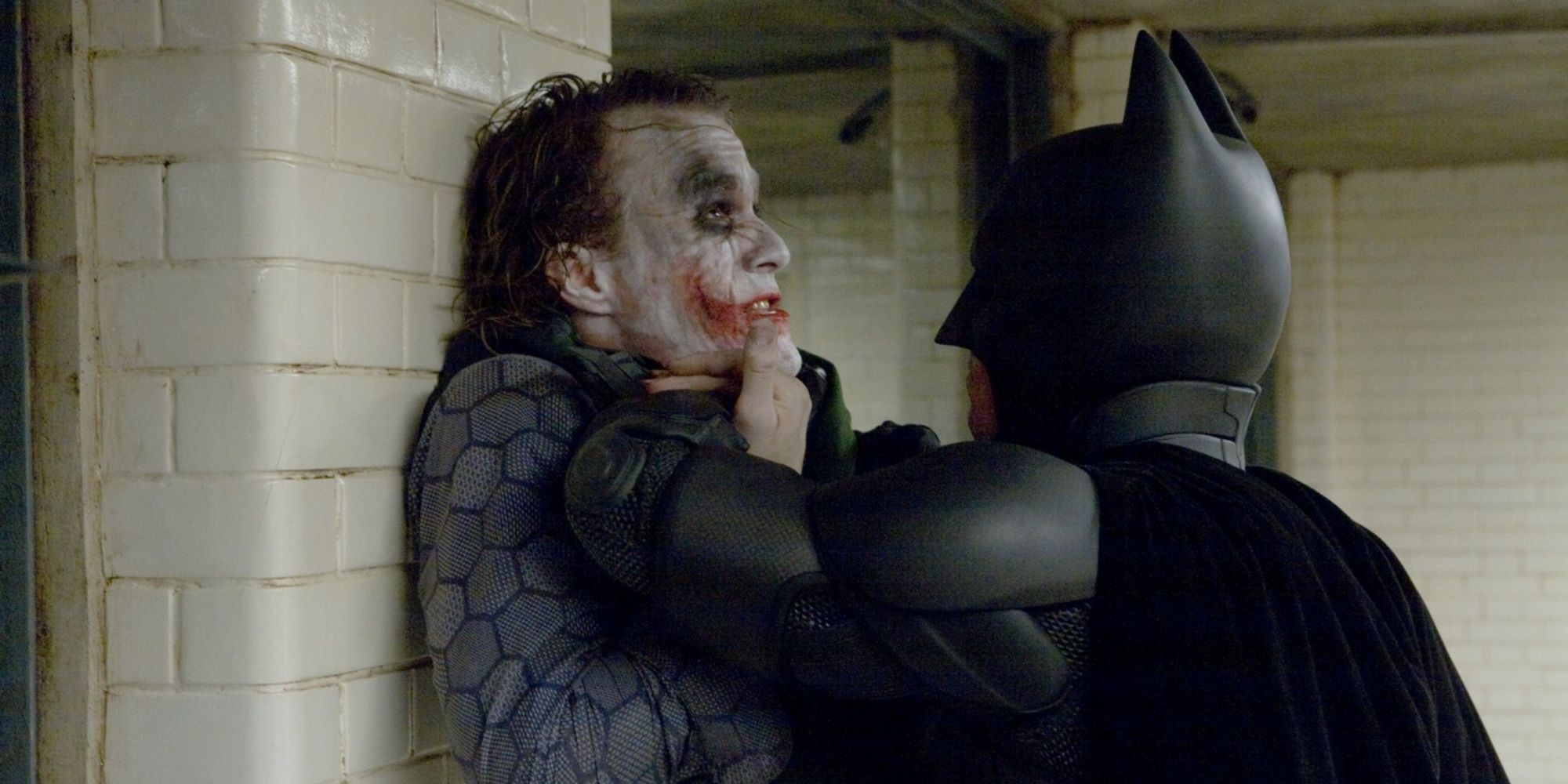 batman interrogates the joker in tdk