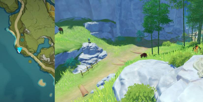 Genshin Impact boar around qingce bridge