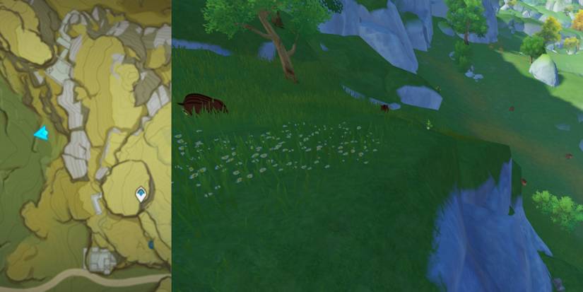 Genshin Impact boars around dunyu ruins area