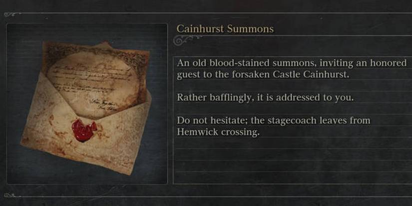 cainhurst summons bloodborne