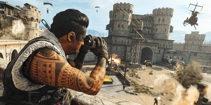 call of duty caldera player figthing in a castle Cropped