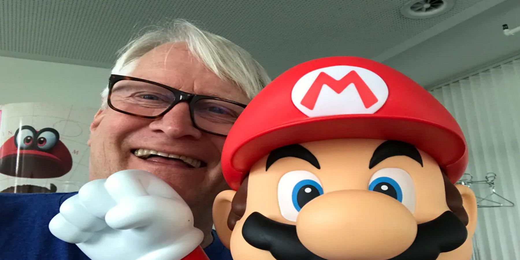 charles martinet with mario during interview