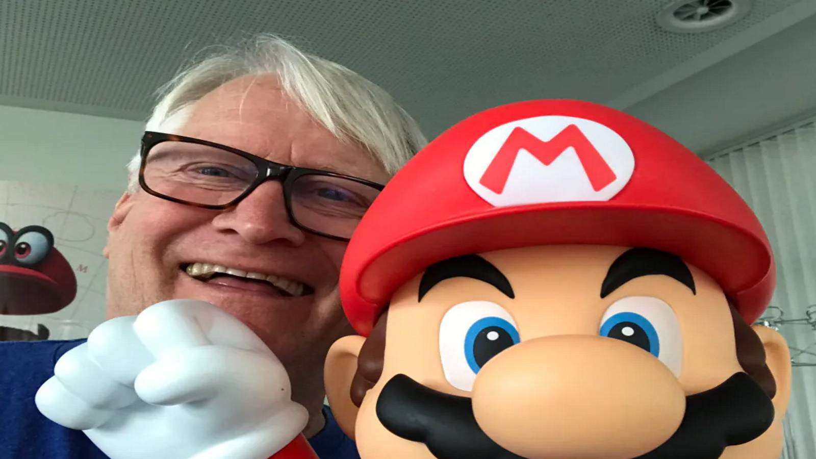 charles martinet with mario during interview