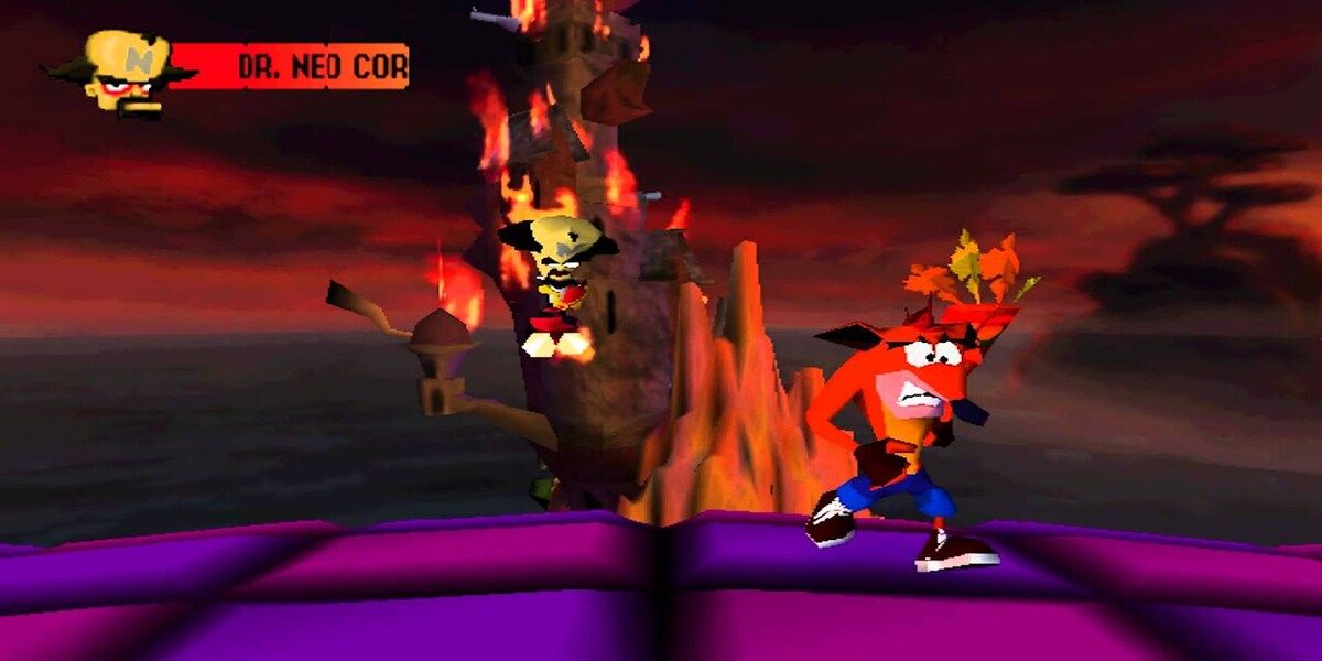 Neo Cortex fighting Crash