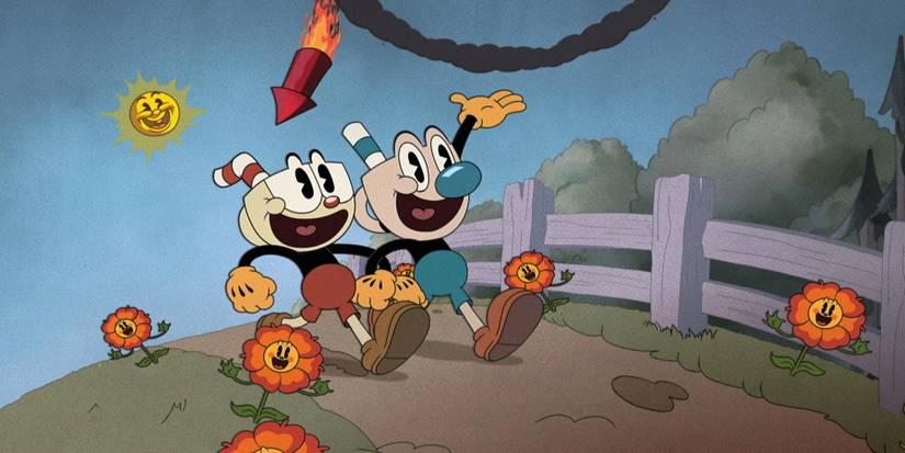 cuphead show cuphead and mugman walking