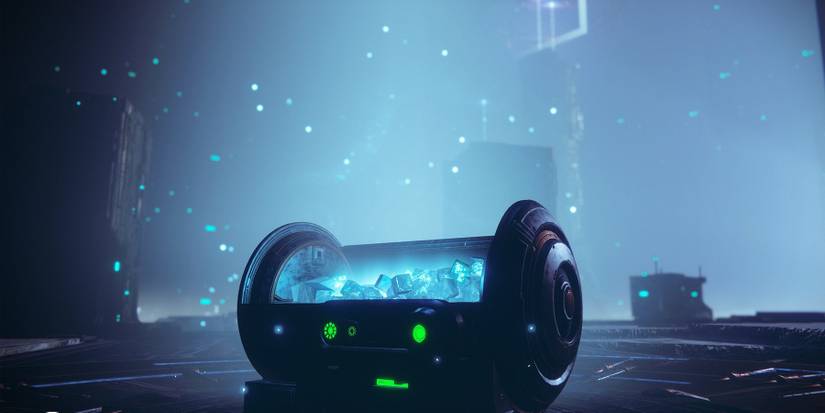 An open Destiny 2 chest filled to the brim with glimmer.