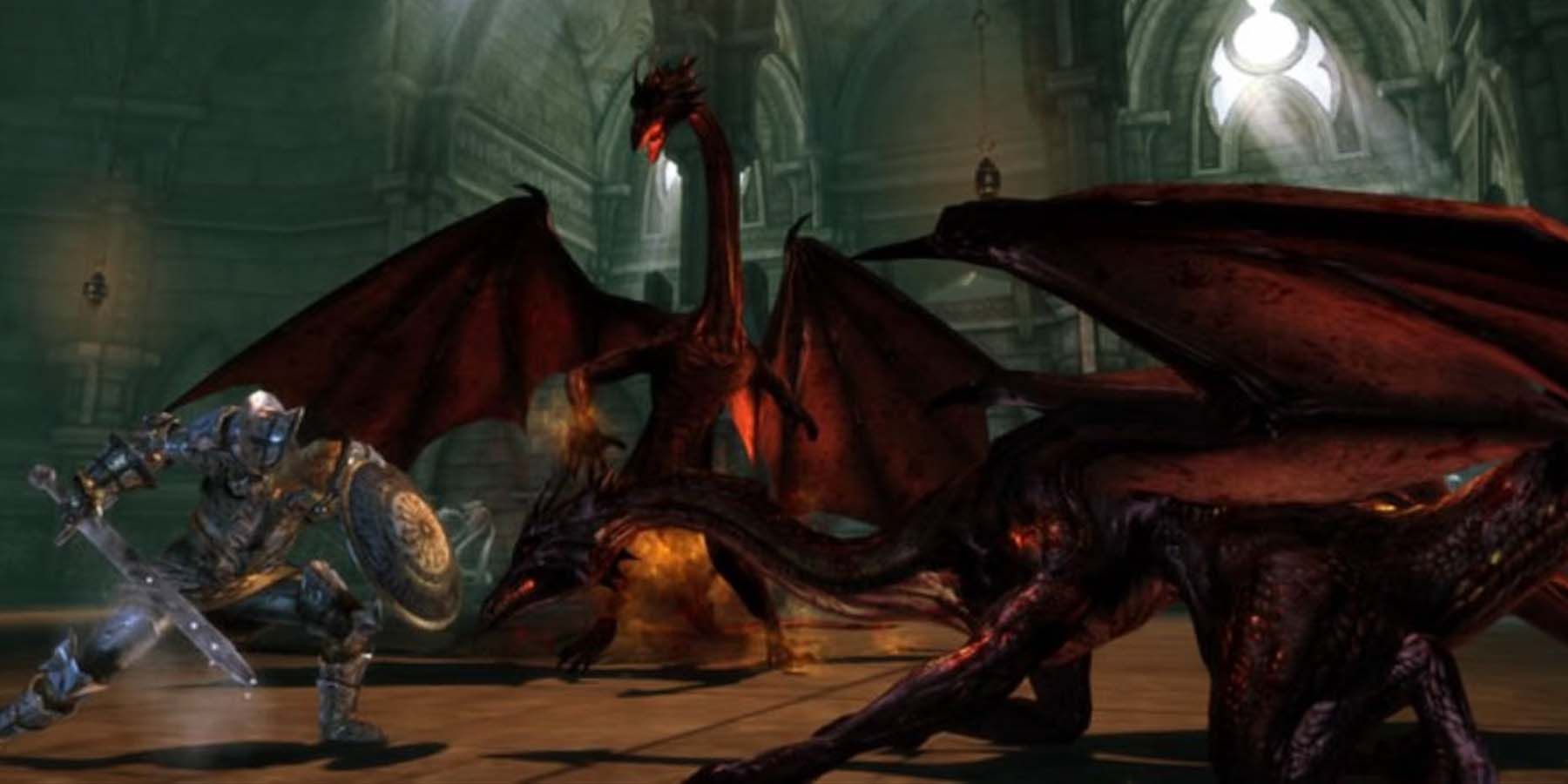 dragon age origins dragon battle