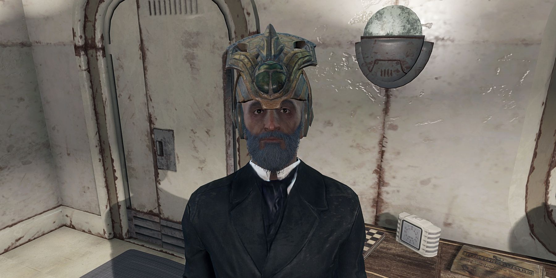 fallout 4 lorenzo cabot with the strange artifact staring into your soul