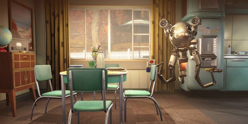 Robot in pre-war home.