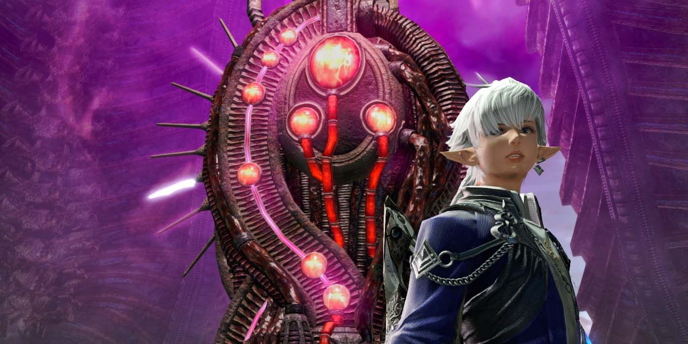 Alphinaud inside the Tower of Zot's core