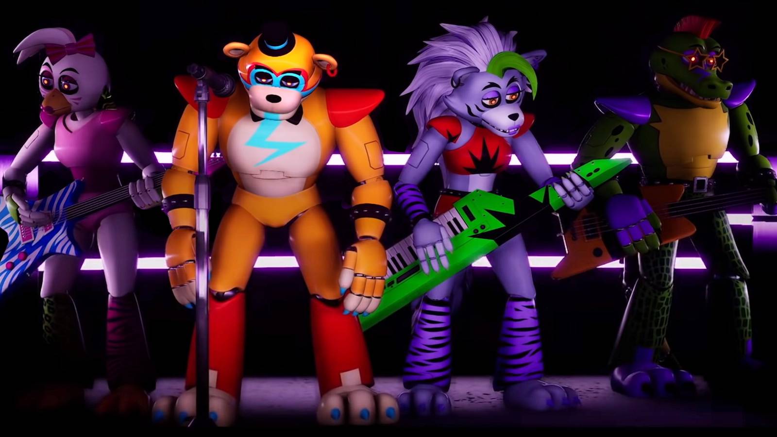 five nights at freddys security breach animatronics full body shot