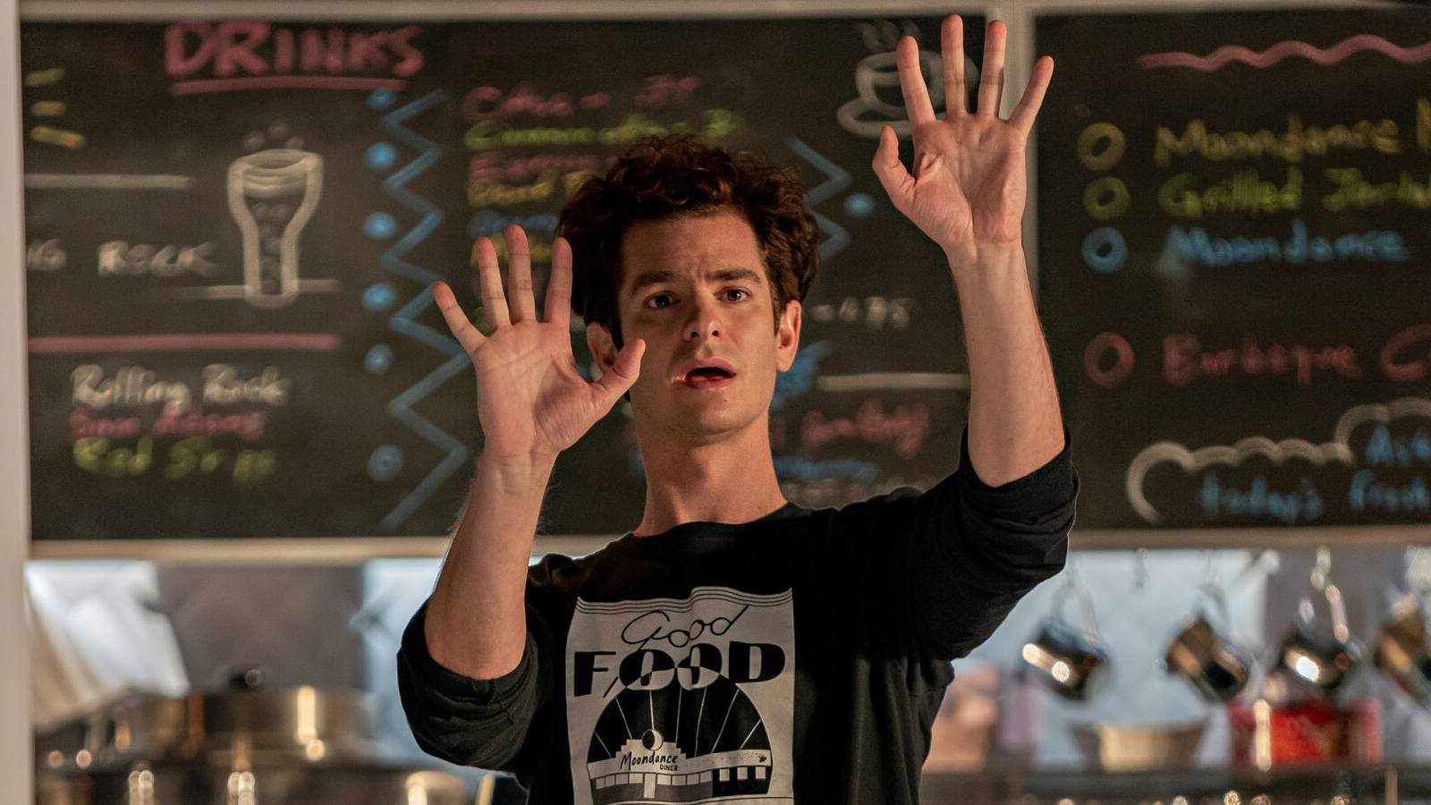 Andrew Garfield as Jon Larson in tick, tick...BOOM!