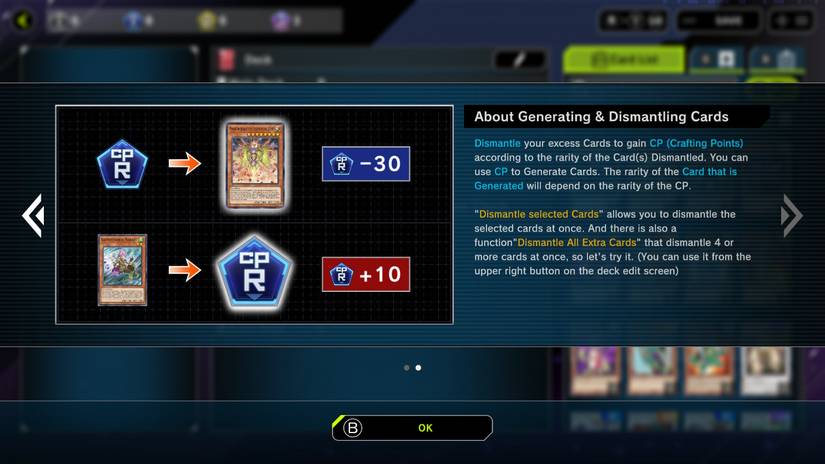 generating dismantling crafting cards yugioh master duel