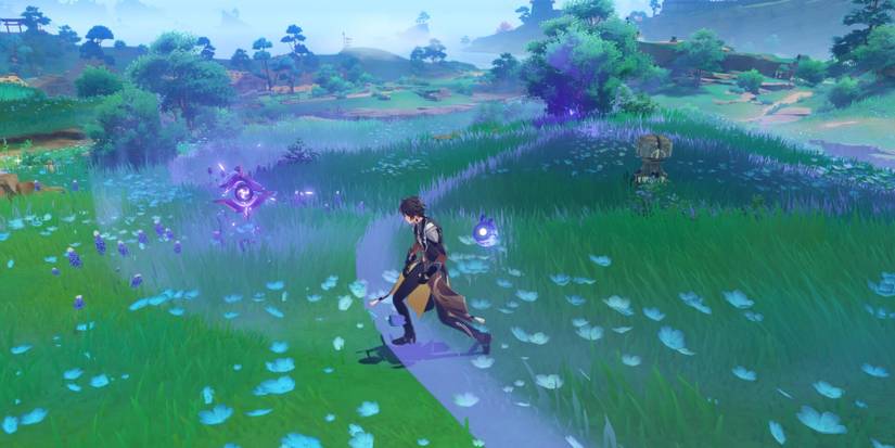 zhongli during anti-raiden shogun training during genshin impact