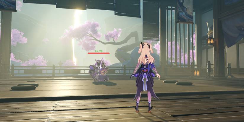 fischl in the empty boat domain in genshin impact