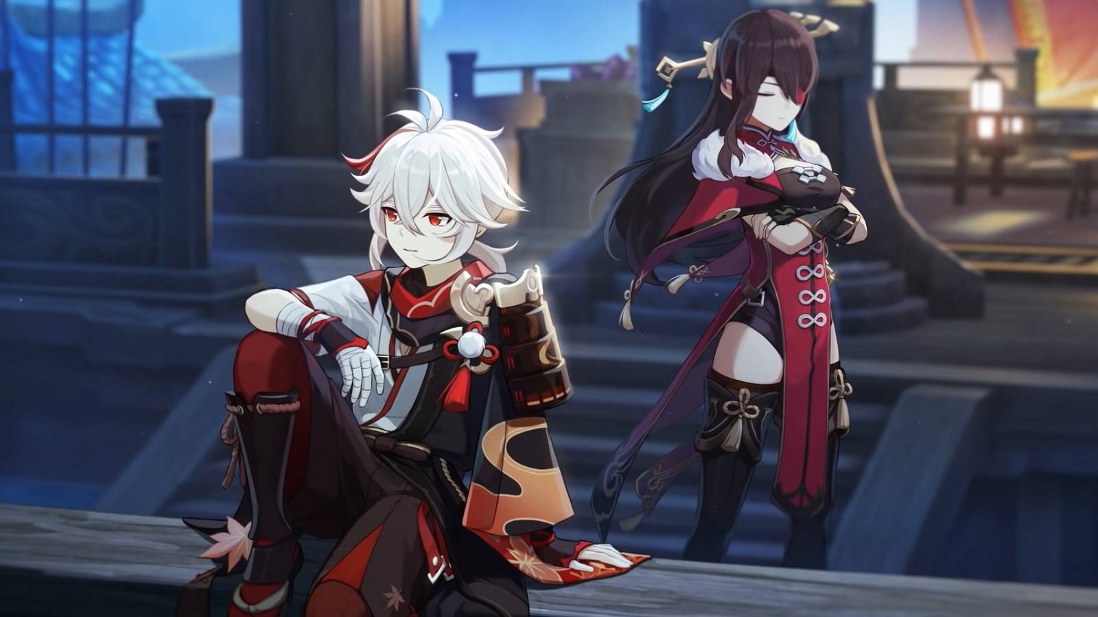 genshin impact kazuha and beidou on ship feature