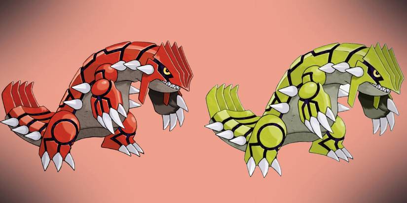 groudon normal (left), shiny (right)
