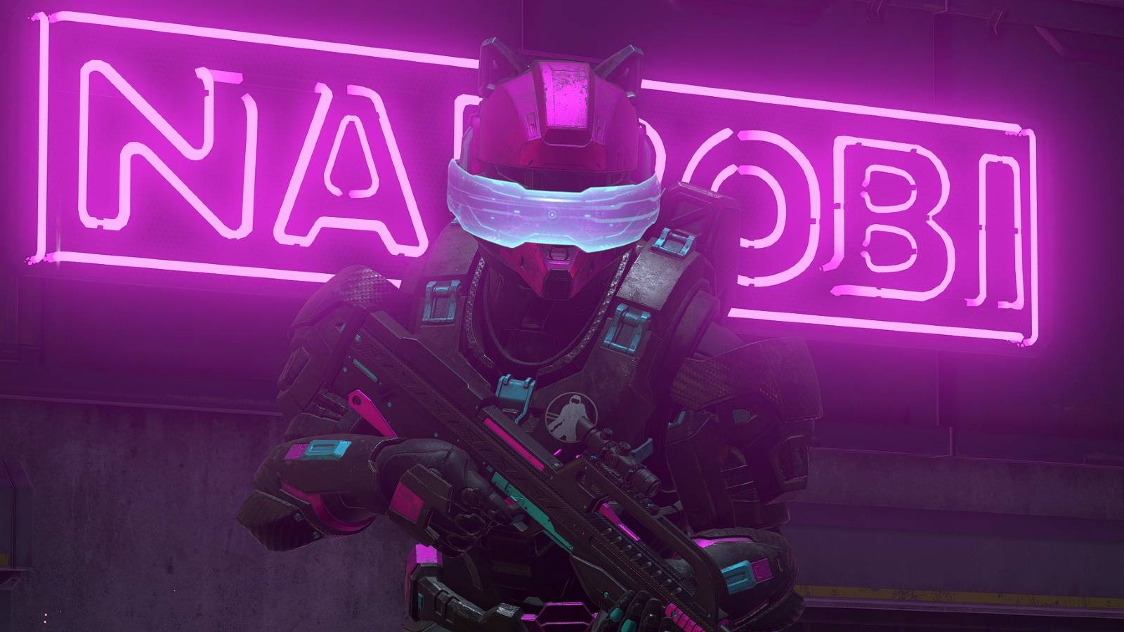 halo infinite synthwave cyber showdown