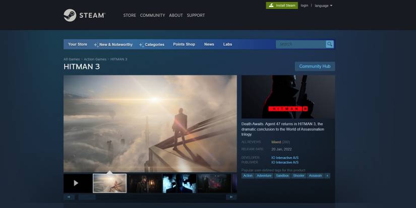 hitman 3 steam reviews