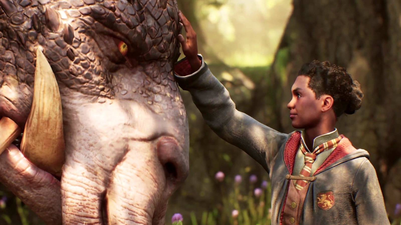 hogwarts legacy creature head pat feature