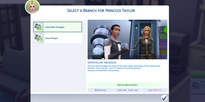 interstellar smuggler branch in the sims 4