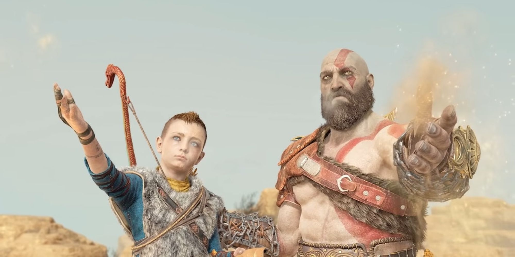 kratos and atreus scatter ashes in god of war