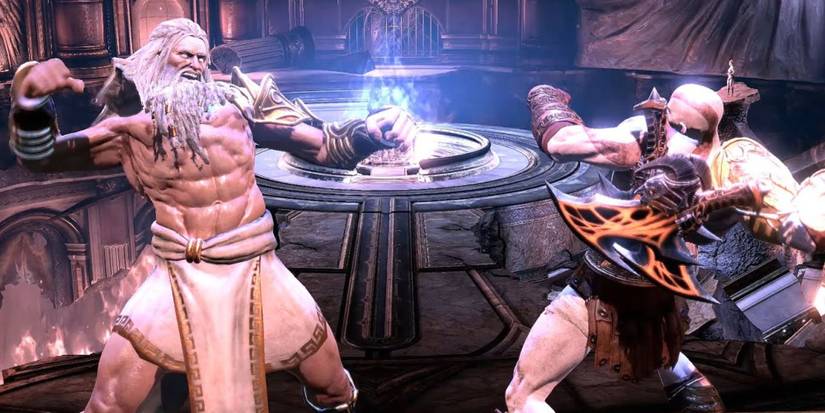 kratos vs zeus in god of war 3