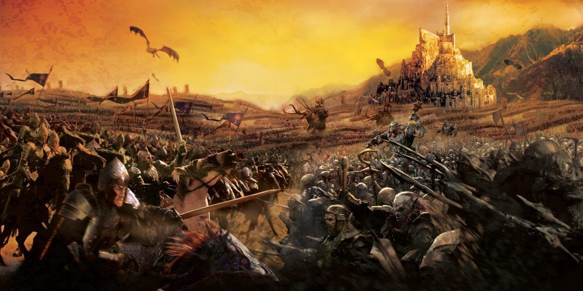 Lord of the Rings Battlefield with Two Armies